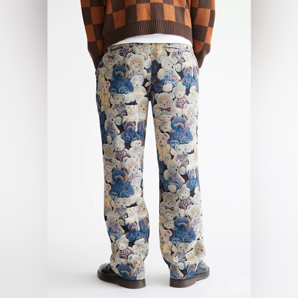 Teddy Fresh Men's Tapestry Trouser Pant Size 30 - Picture 3 of 15